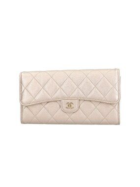 Chanel Classic Long Flap Wallet Quilted Leather